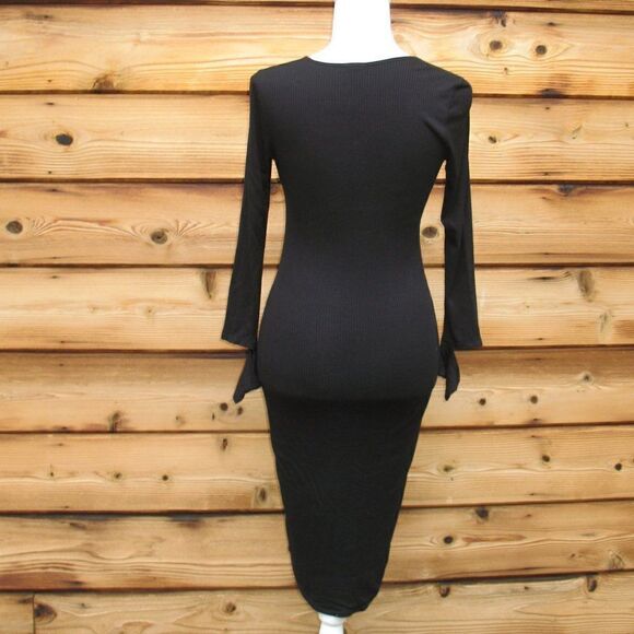 Monrow Black Midi Body Con Dress - Picture 7 of 11